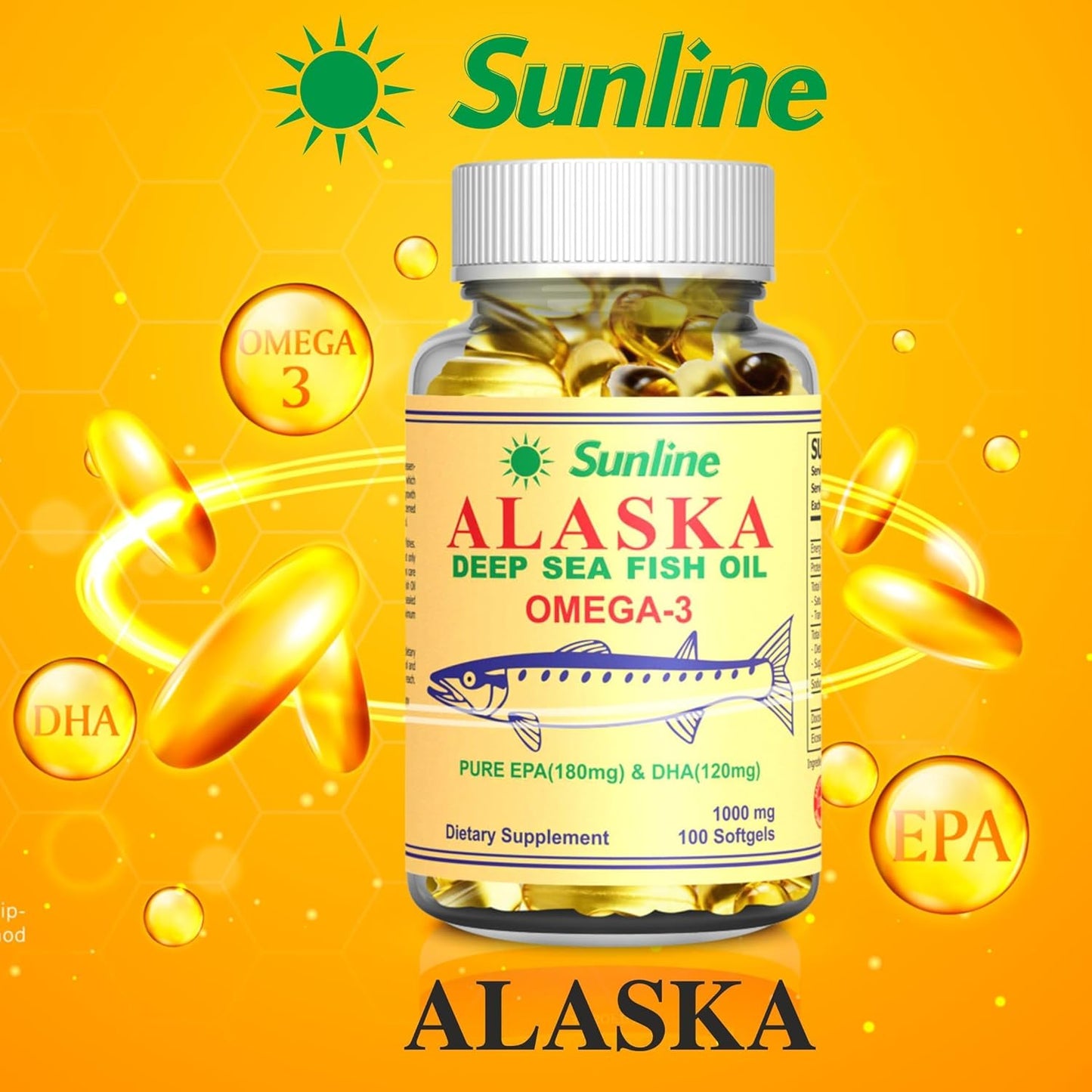 Sunline Alaska Deep Sea Fish Oil 1000 Mg 100 Softgel