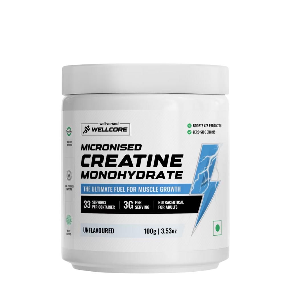 WELLCORE - MICRONISED CREATINE MONOHYDRATE (100g, 33 SERVINGS)