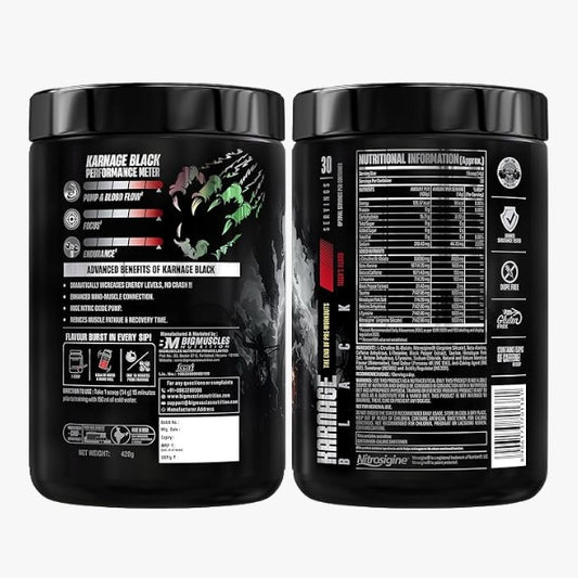BIG MUSCLE BLACK KARNAGE 30 SER TIGERS BLOOD FLAVOUR