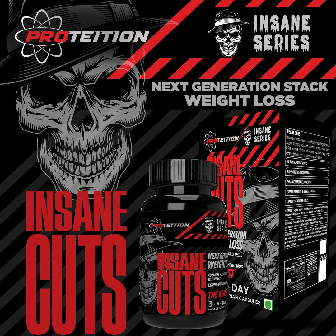 PROTEITION Insane Cuts – Next Gen Weight Loss Formula | 90 Veg Capsules