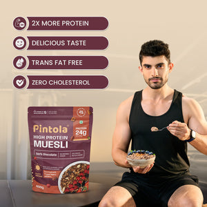 PINTOLA HIGH PROTINE MUESLI DARK CHOCOLATE & CRANBERRY 1 KG