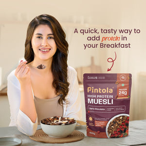 PINTOLA HIGH PROTINE MUESLI DARK CHOCOLATE & CRANBERRY 1 KG