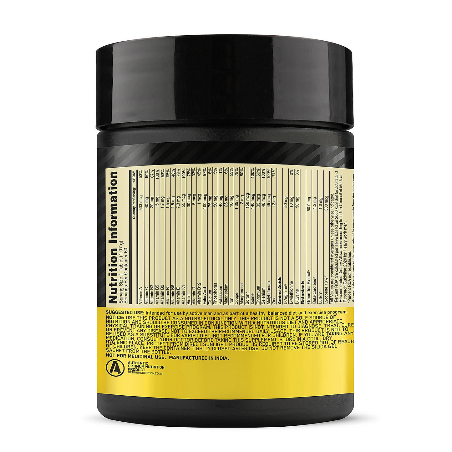 OPTIMUM NUTRITION (ON) MULTIVITAMIN FOR MEN– 60 TABLETS