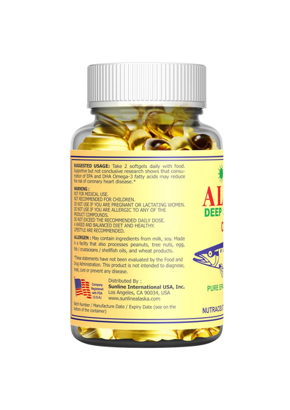 Sunline Alaska Deep Sea Fish Oil  1000 Mg 100 Softgel