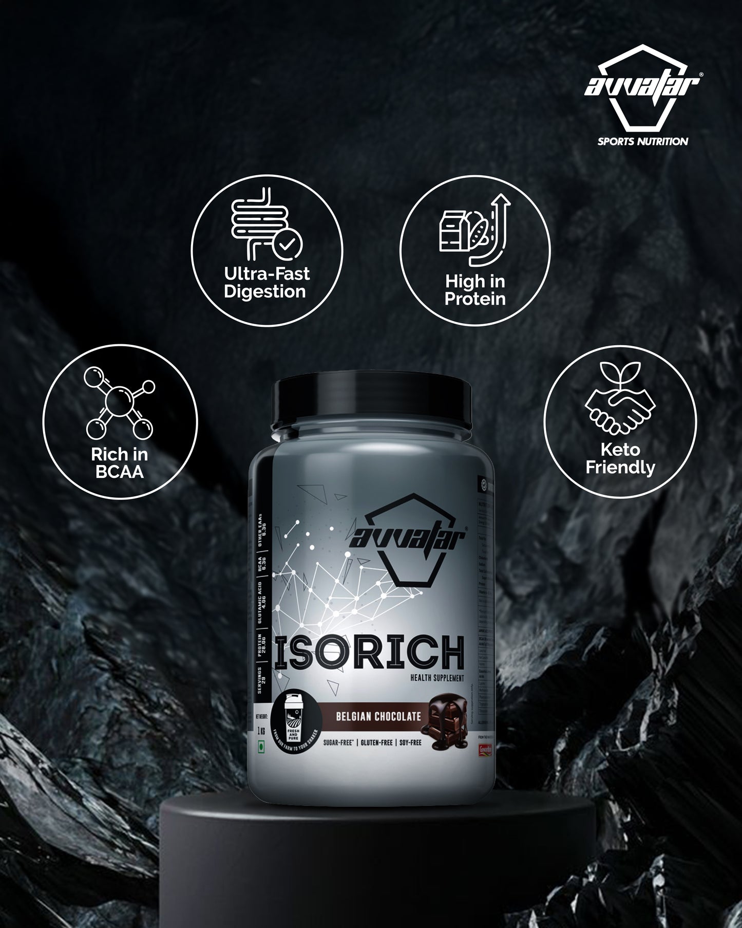 AVVTAR ISORICH 1 KG  CHOCOLATE