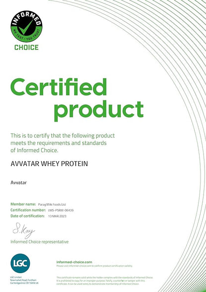 AVVTAR WHEY PROTEIN  2 KG Belgian Chocolate Flavour