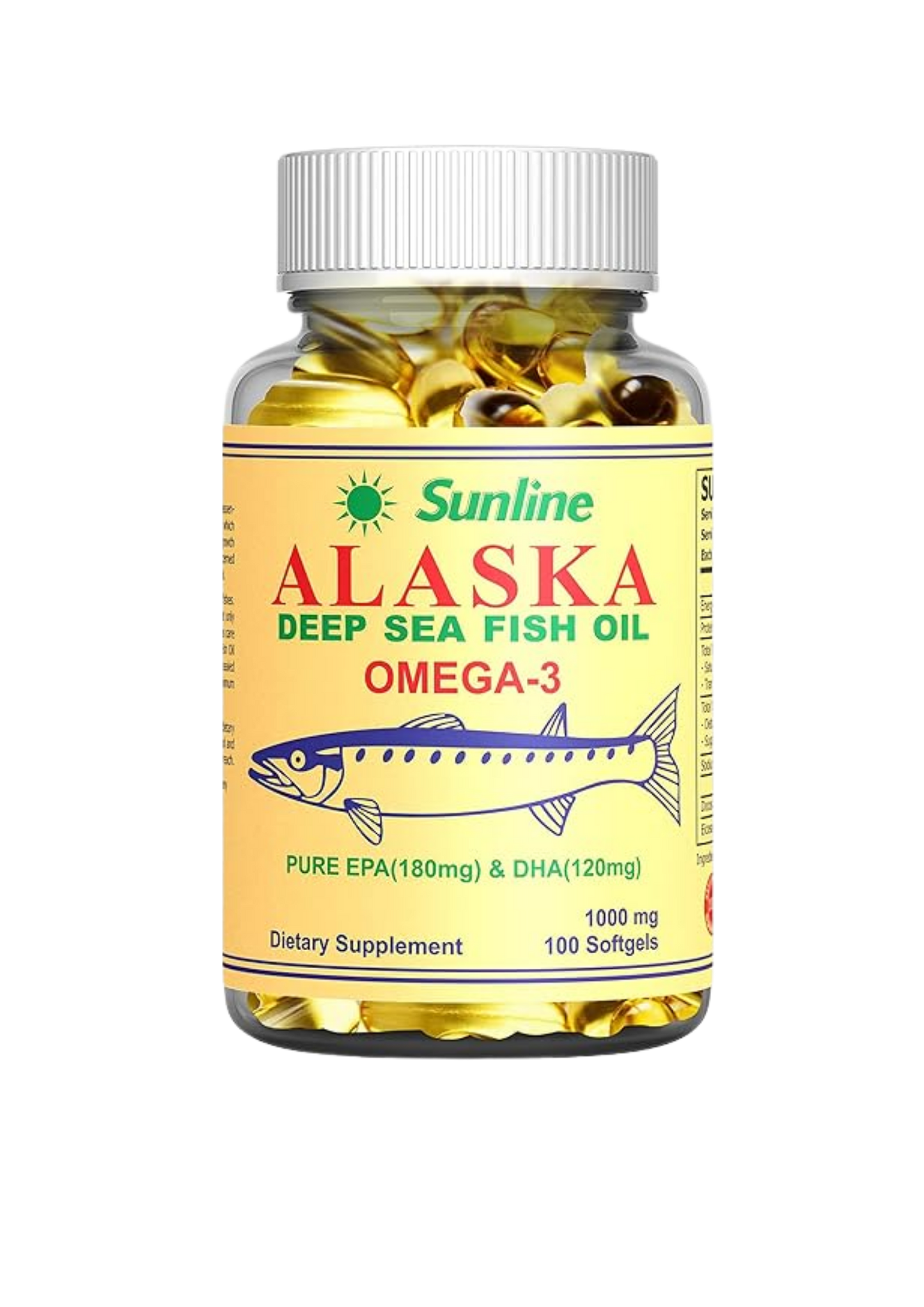 Sunline Alaska Deep Sea Fish Oil  1000 Mg 100 Softgel