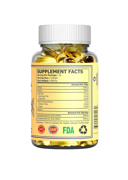 Sunline Alaska Deep Sea Fish Oil  1000 Mg 100 Softgel