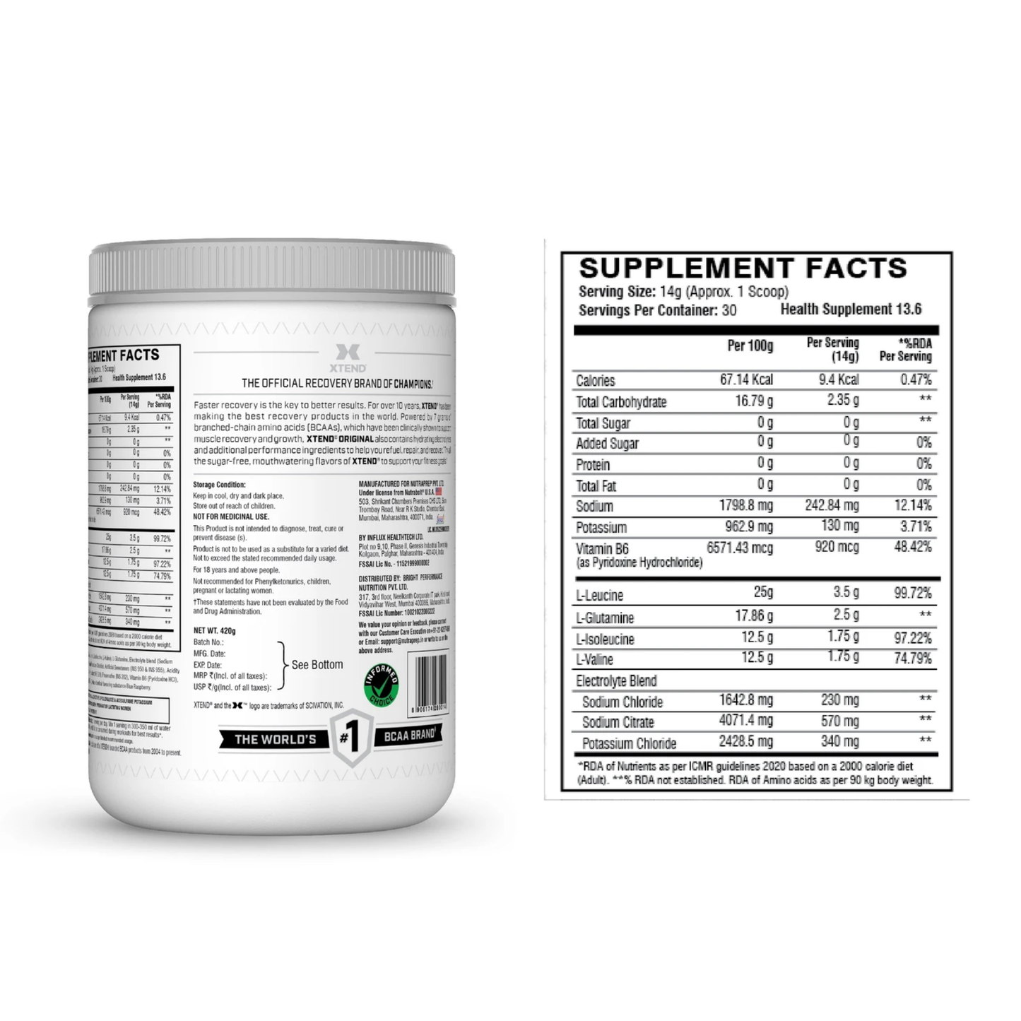 XTEND BCAA 30 SERVINGS