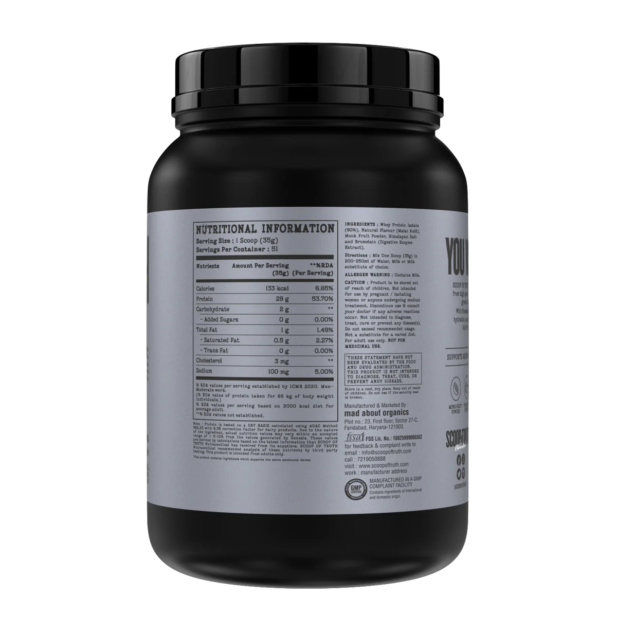 SCOOP OF TRUTH 100 % ISOLATE 4 LBS