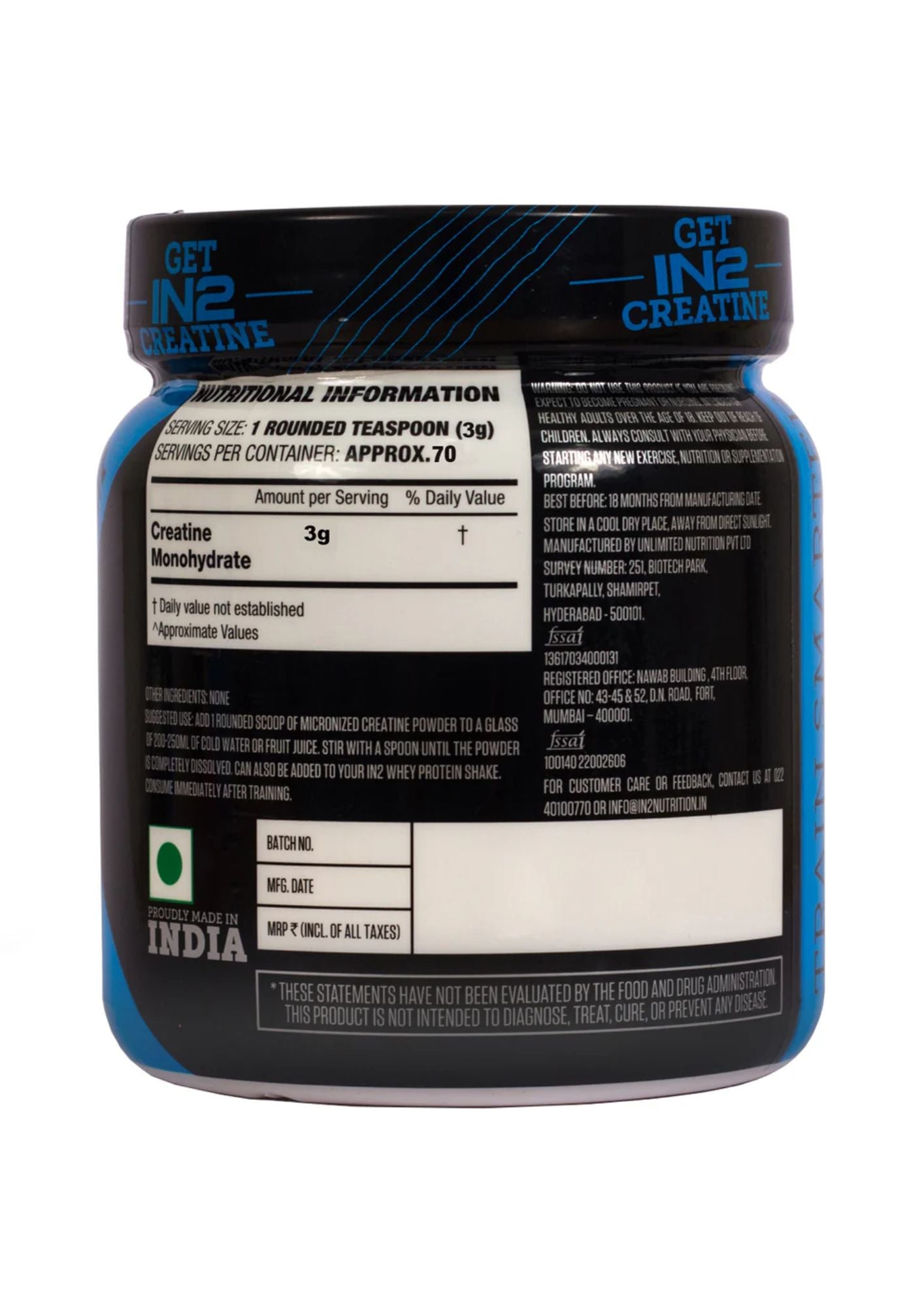 IN2 Creatine Monohydrate 210Gm