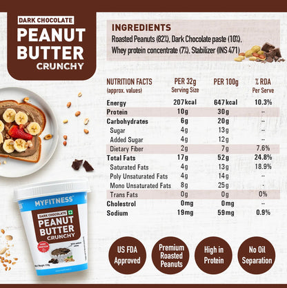MYFITNESS DARK CHOCOLATE PEANUT BUTTER
