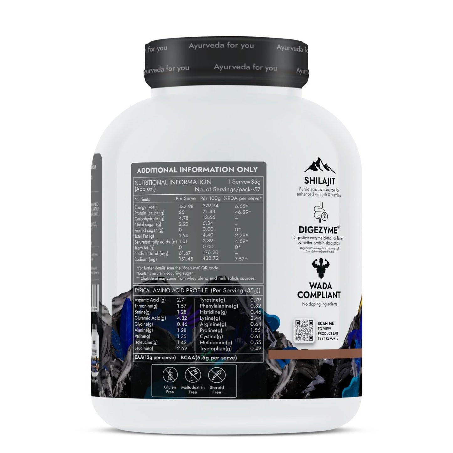 KAPIVA TESTOFUEL  SHILAJIT  WHEY 2 KG CHOCOLATE FLAVOUR