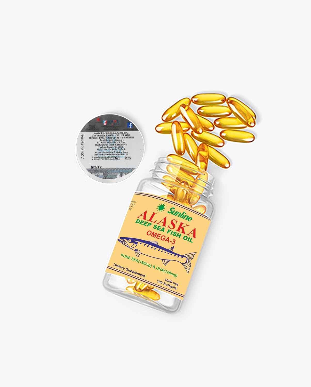 Sunline Alaska Deep Sea Fish Oil  1000 Mg 100 Softgel