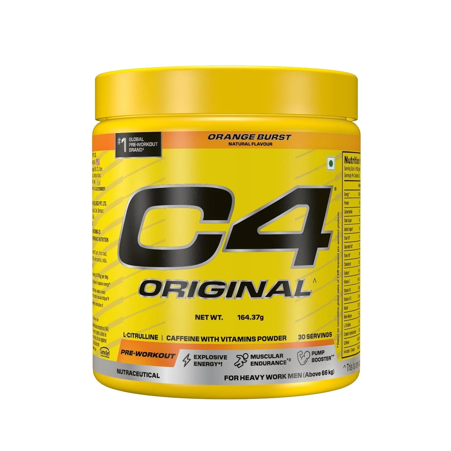 CELLUCOR C4 60 PRE WORKOUT ORANGE BURST CREATINE (390 GM)