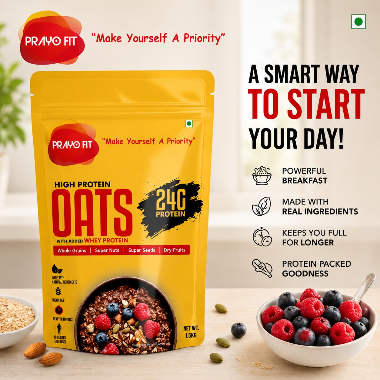 Prayofit Chocolate Oats 1.5 Kg