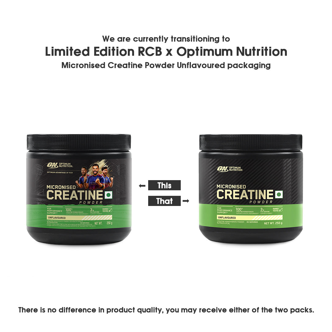 Optimum Nutrition (ON) Micronized Creatine Powder - 250 Gram, 83 Serves, 3g