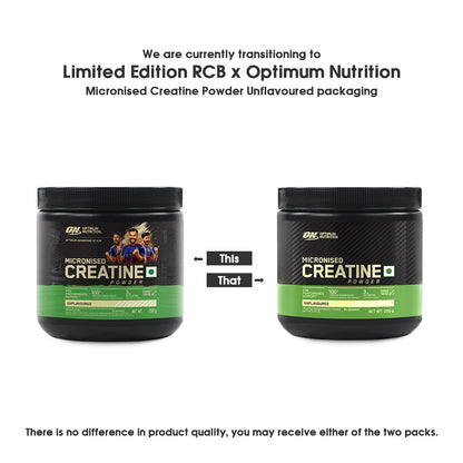 Optimum Nutrition (ON) Micronized Creatine Powder - 250 Gram, 83 Serves, 3g