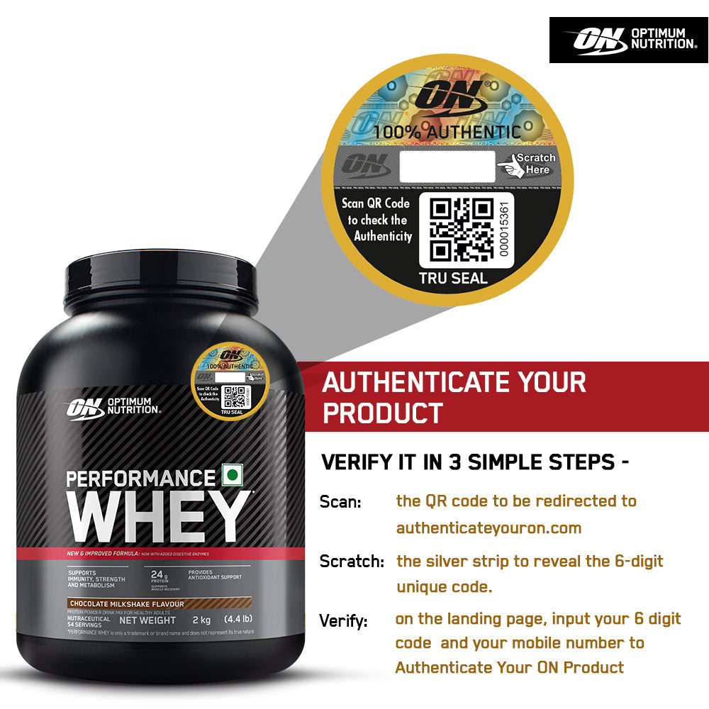 OPTIMUM NUTRITION (ON) WHEY PERFOMANCE 2 KG CHOCOLATE MILKSHAKE FLAVOUR