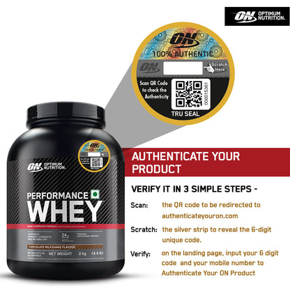 OPTIMUM NUTRITION (ON) WHEY PERFOMANCE 2 KG CHOCOLATE MILKSHAKE FLAVOUR