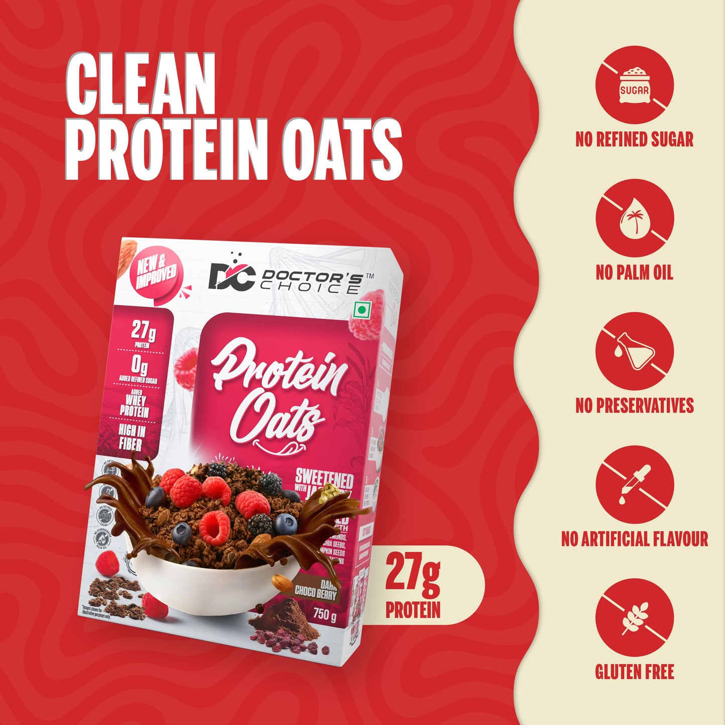 Doctor's Choice  Protein Oats  750 GM CHOCOLATE