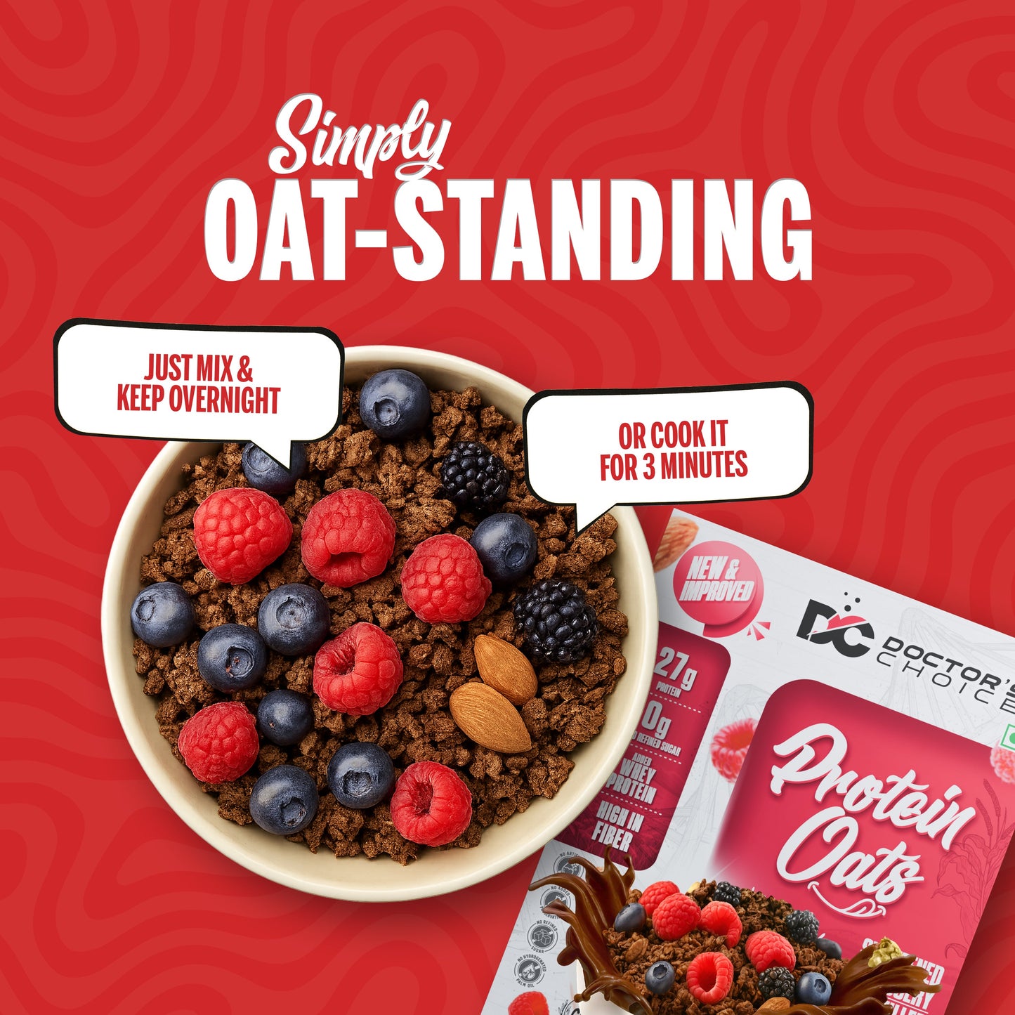 Doctor's Choice  Protein Oats  750 GM CHOCOLATE