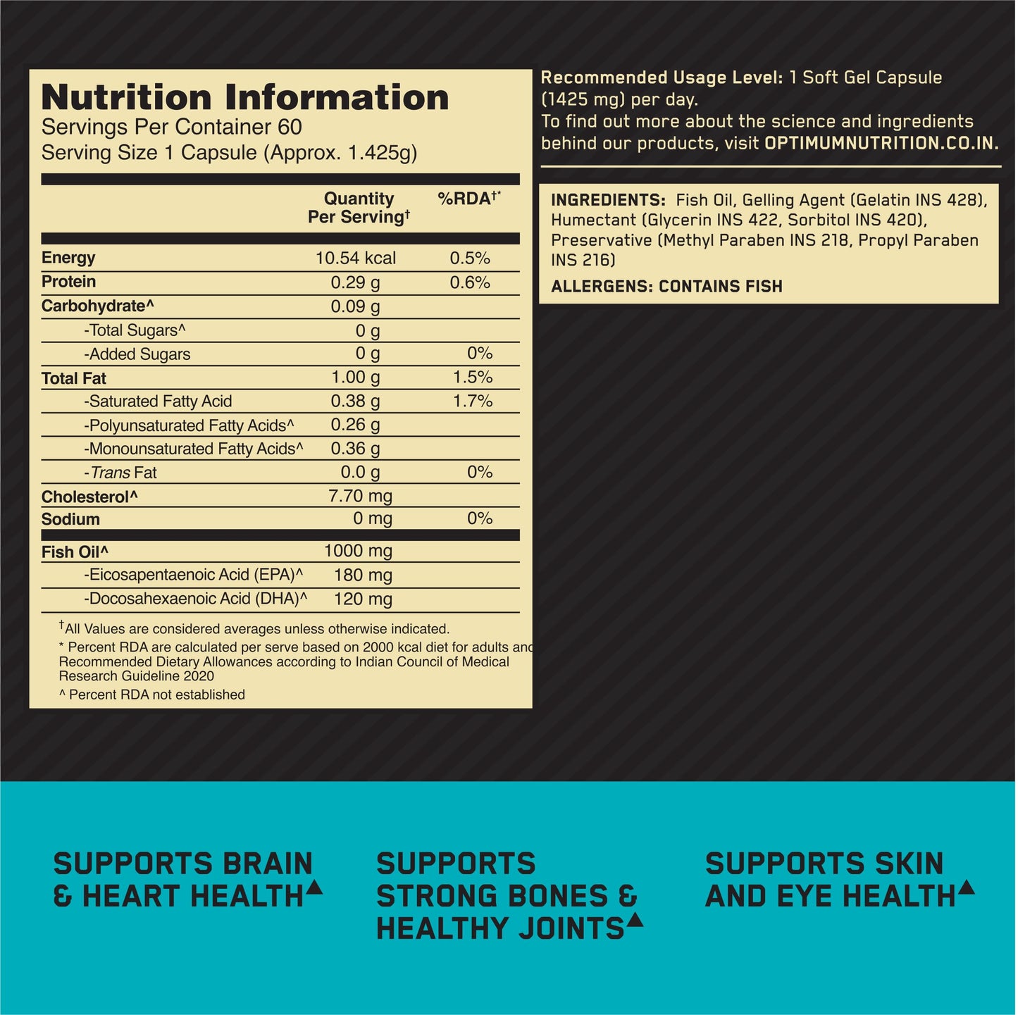 OPTIMUM NUTRITION (ON) FISH OIL - 60
