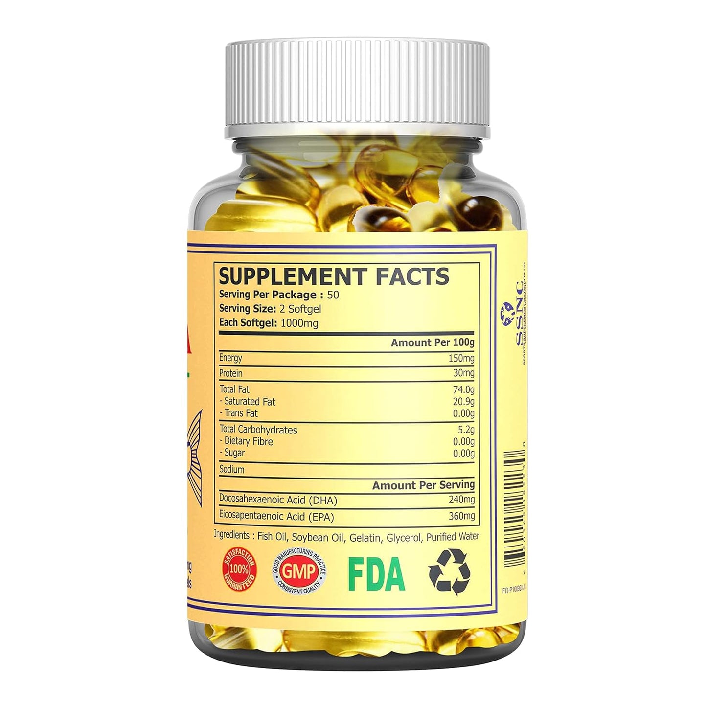 Sunline Alaska Deep Sea Fish Oil  1000 Mg 100 Softgel
