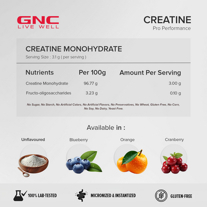 GNC GO PERFOMANCE CREATINE 100 GM