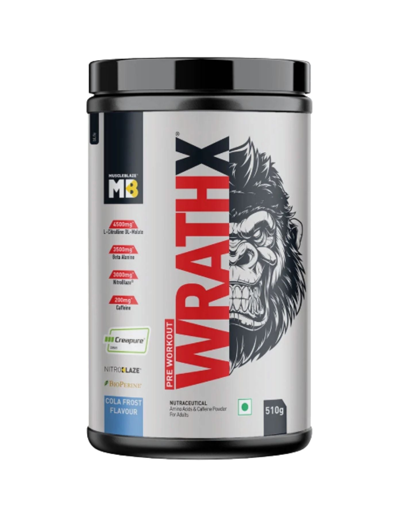 MUSCLEBLAZE PREWORKOUT WrathX 340 GM