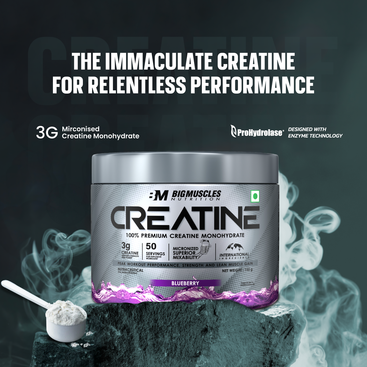 BIG MUSCLE CREATINE  100GM UNFLAVOURED