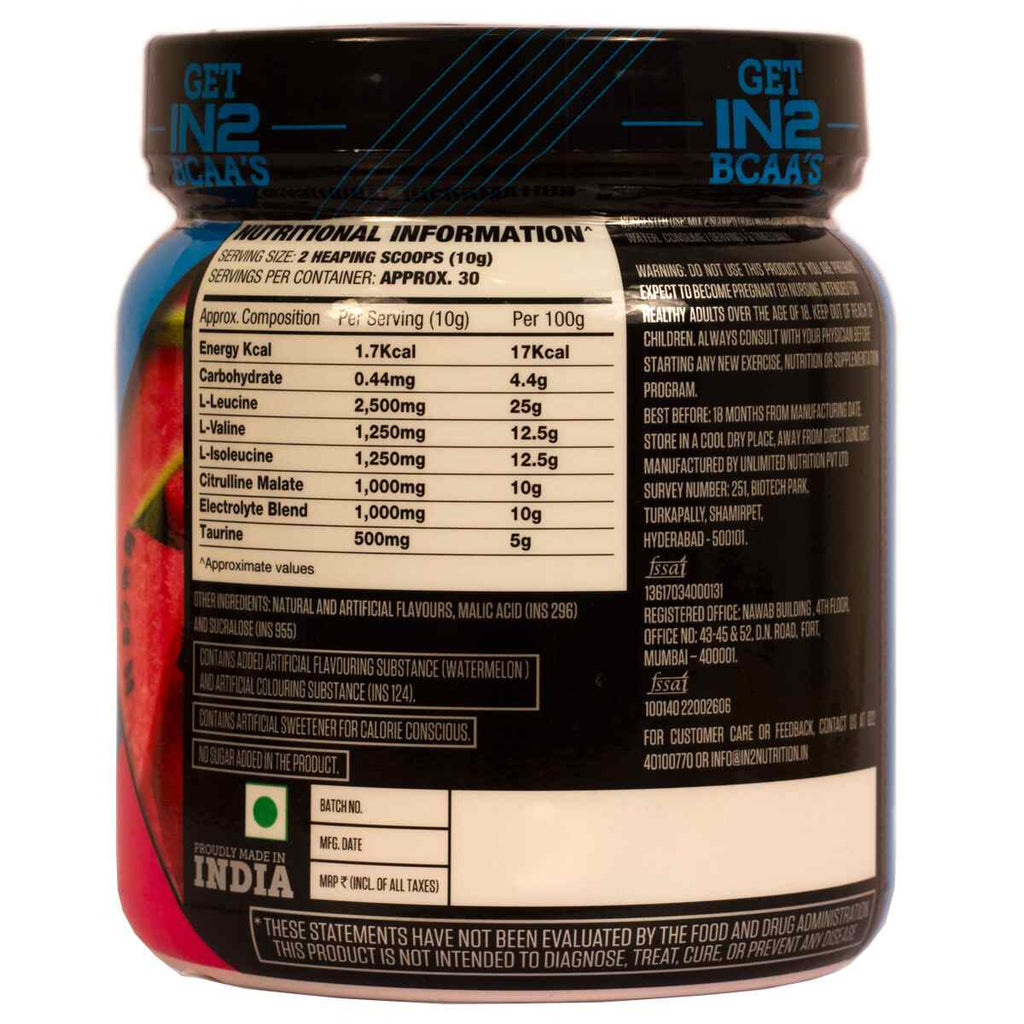 IN2 BCAA POWDER 300GM APPLE