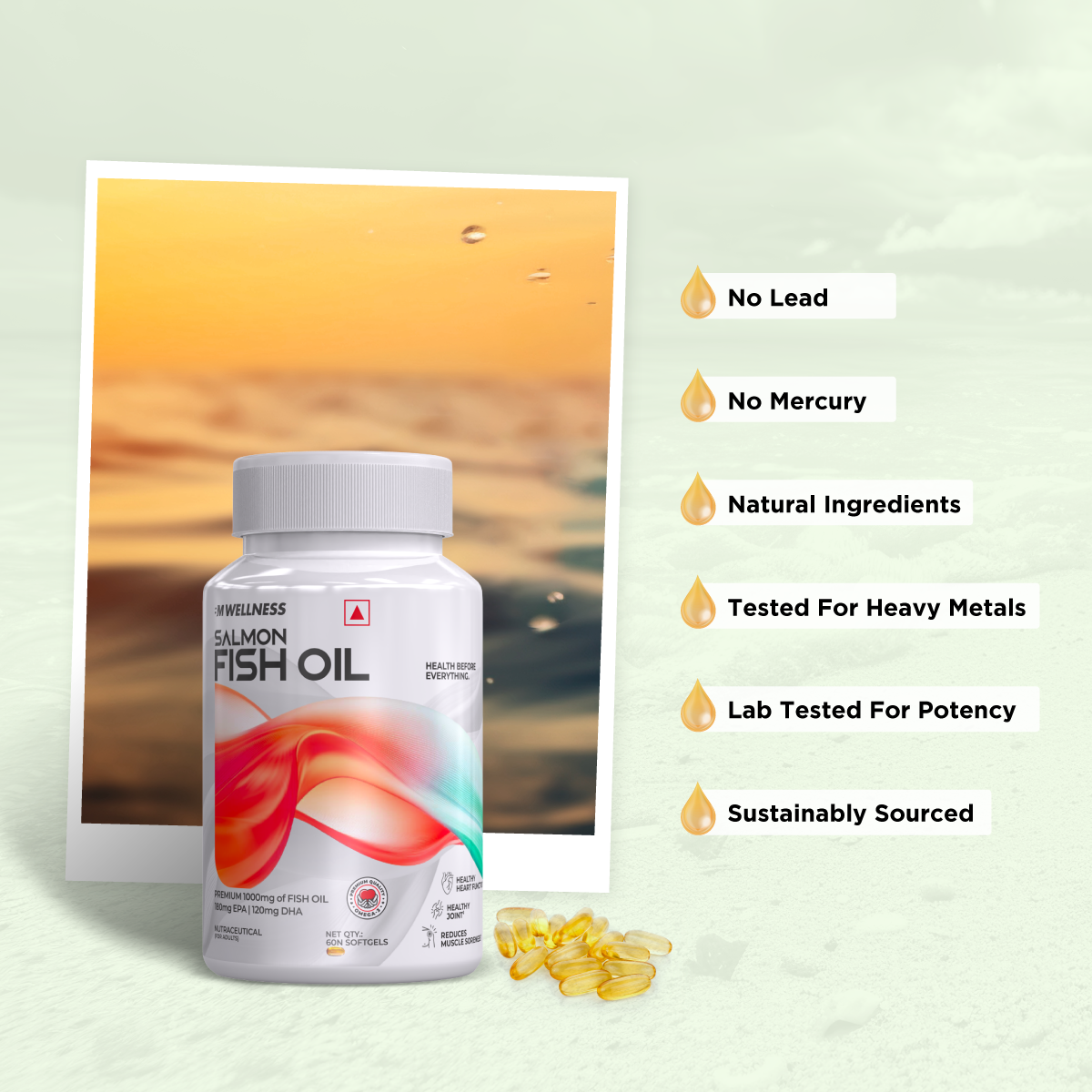 BIG MUSCLE FISH OIL  60 SOFT GEL