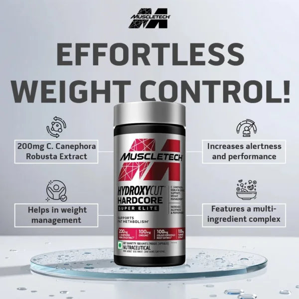 MUSCLETECH HYDROXYCUT HARDCORE SUPER ELITE – 100 CAPSULES
