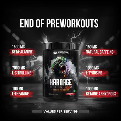 BIG MUSCLE BLACK KARNAGE 30 SER TIGERS BLOOD FLAVOUR
