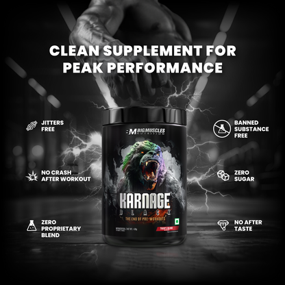 BIG MUSCLE BLACK KARNAGE 30 SER TIGERS BLOOD FLAVOUR