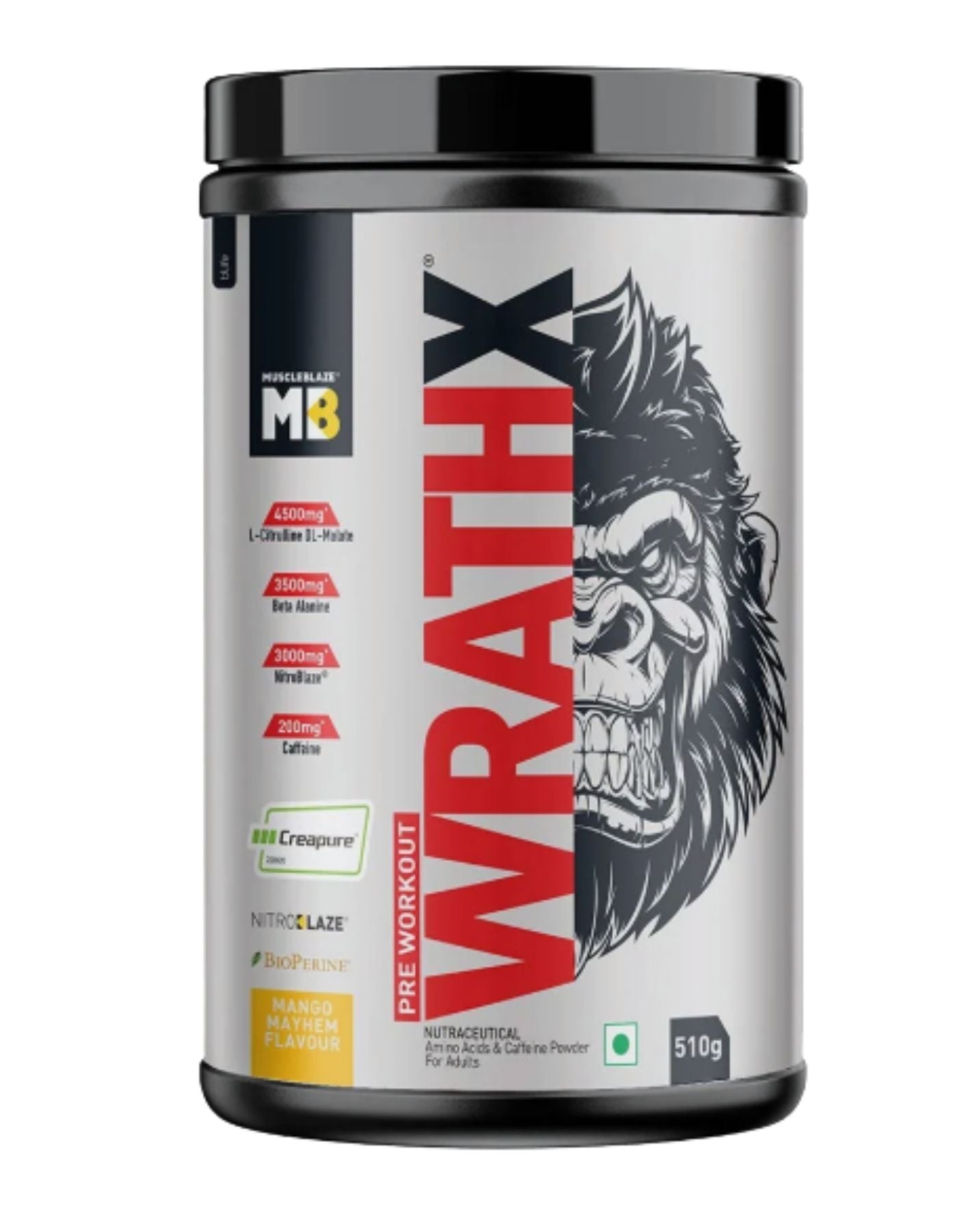 MUSCLEBLAZE PREWORKOUT WrathX 340 GM