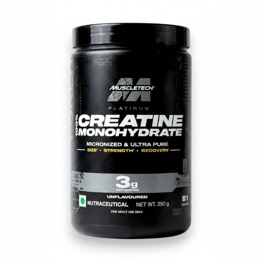 MUSCLETECH PLATINUM 100% CREATINE (UNFLAVORED) 83 SERVINGS-250 GRAMS