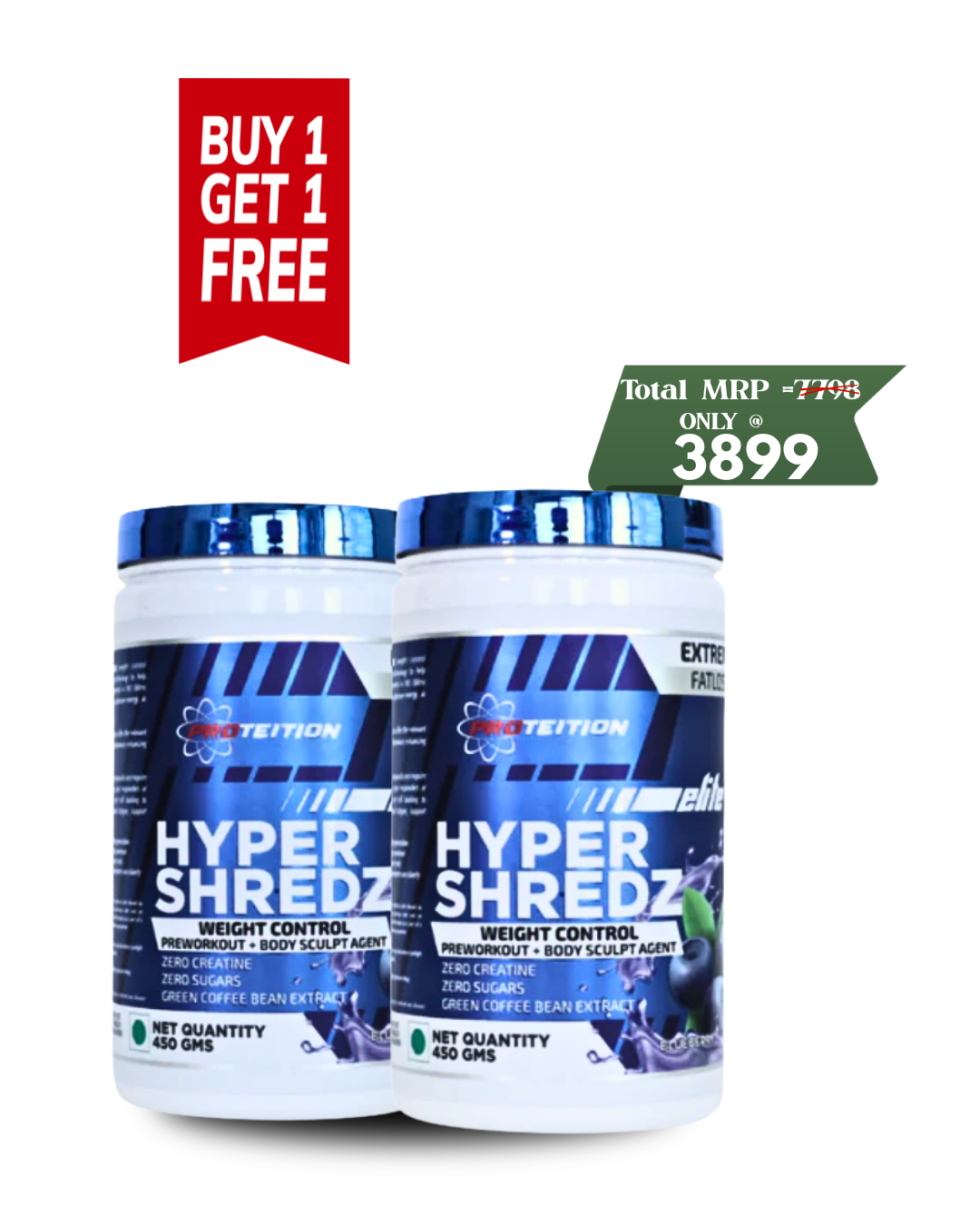 PROTEITION HYPER SHREDZ BUY 1 GET 1 FREE (450 GM EACH)