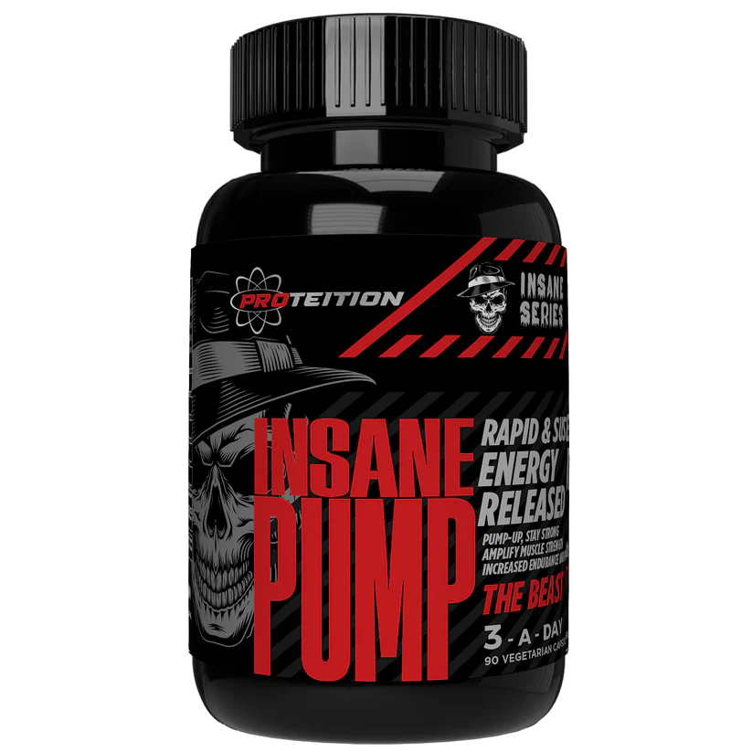 PROTEITION Insane Pump – Pre Workout Pump & Energy Booster | 90 Veg Capsules