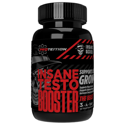 PROTEITION Insane Testo Booster – Natural Testosterone Support & Muscle Growth Formula | 90 Veg Capsules