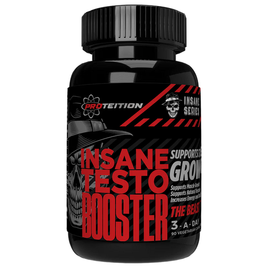 PROTEITION Insane Testo Booster – Natural Testosterone Support & Muscle Growth Formula | 90 Veg Capsules
