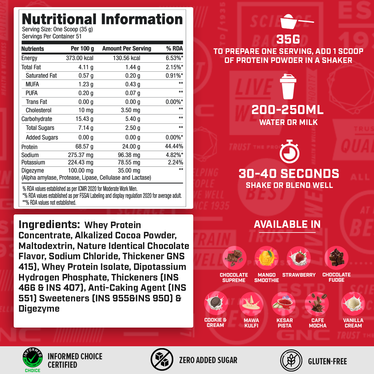 GNC PRO WHEY 4LBS | GNC CREATINE 100GM | SHAKER