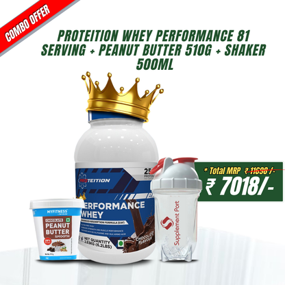PROTEITION WHEY PERFORMANCE 81 SERVING | PEANUT BUTTER 510G | SHAKER