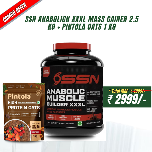 SSN ANABOLIC XXXL MASS GAINER 2.5 KG | PINTOLA OATS 1 KG