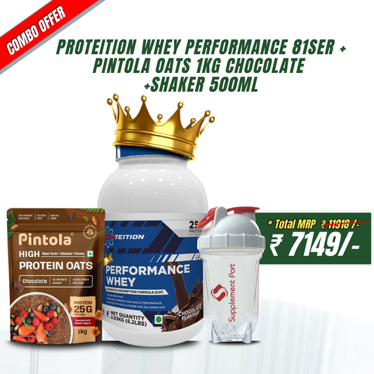 PROTEITION PERFORMANCE WHEY 81 SERVINGS | PINTOLA OATS 1 KG | SHAKER