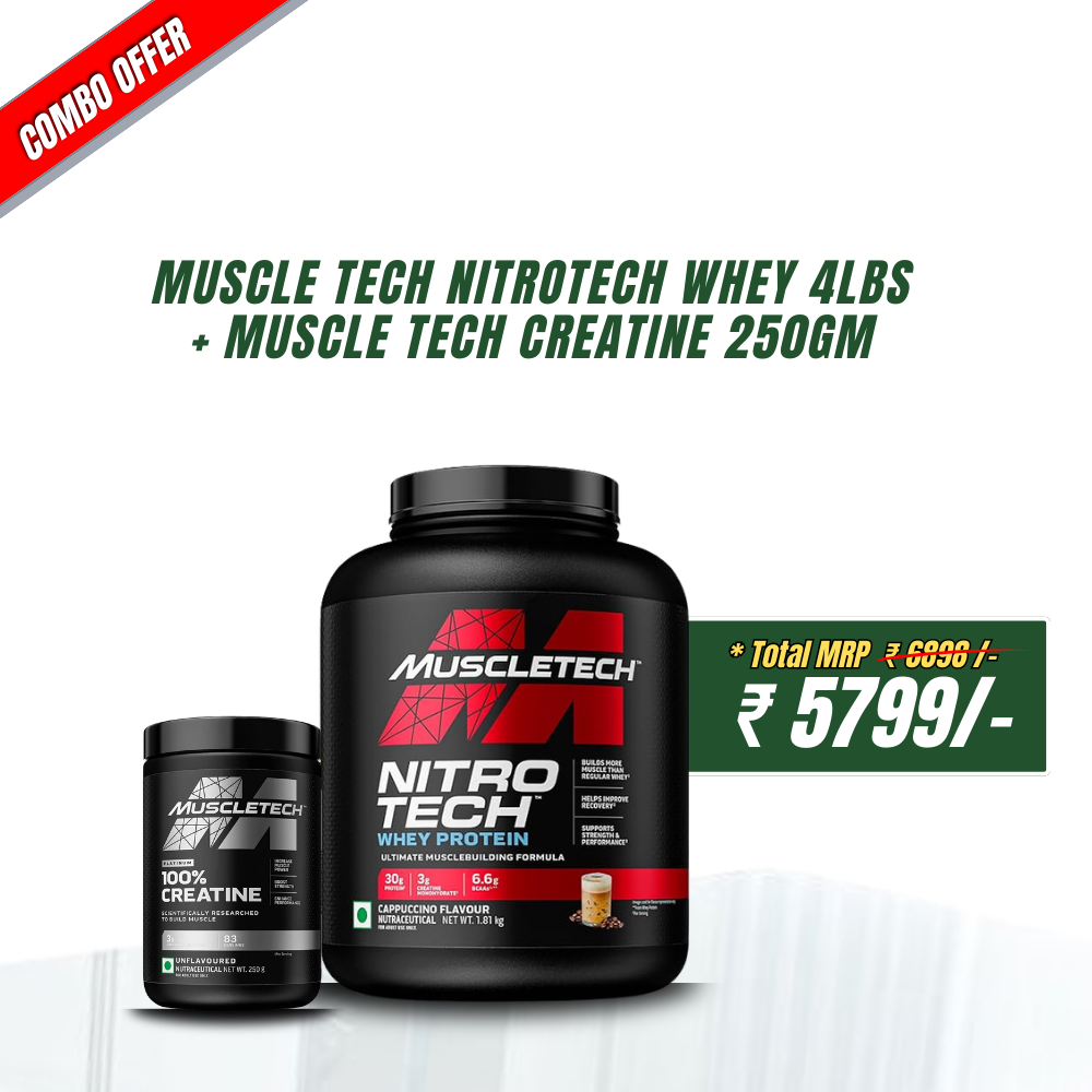 MUSCLE TECH NITROTECH WHEY 4LBS | MUSCLE TECH CREATINE 250GM