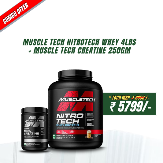 MUSCLE TECH NITROTECH WHEY 4LBS | MUSCLE TECH CREATINE 250GM