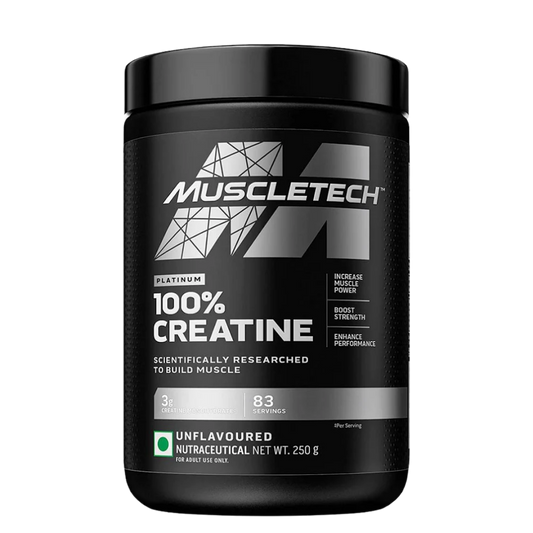 MUSCLETECH PLATINUM 100% CREATINE (UNFLAVORED) 83 SERVINGS-250 GRAMS