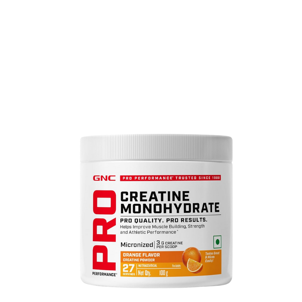 GNC PRO PERFORMANCE CREATINE MONOHYDRATE - 3000MG CREATINE PER SCOOP ORANGE 100GM